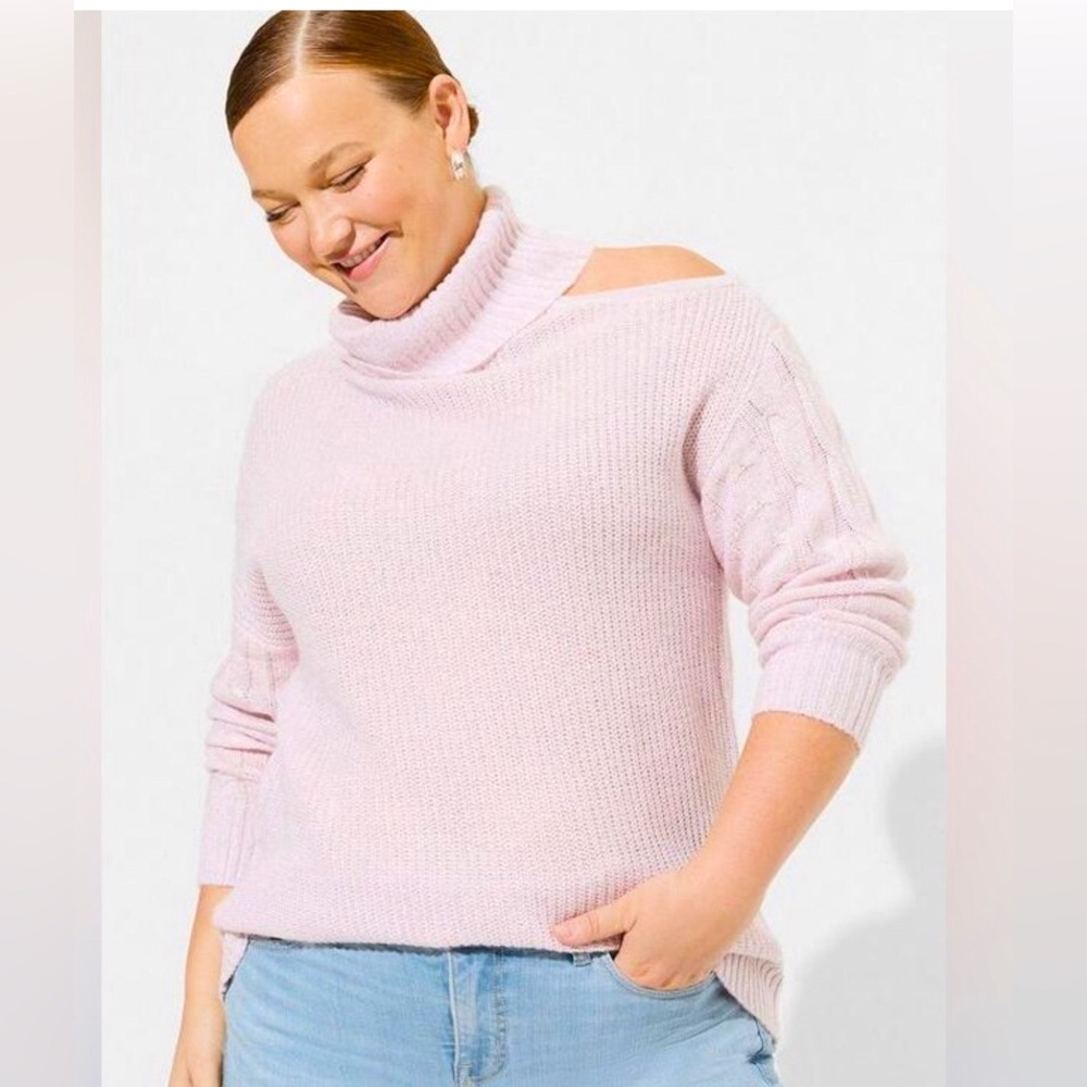 Torrid Cold Shoulder Turtle Neck Sweater